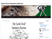 Tablet Screenshot of earthfirstspeakersbureau.wordpress.com