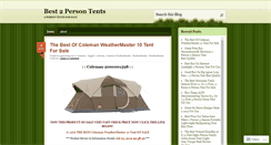 Desktop Screenshot of best2persontents.wordpress.com