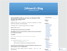 Tablet Screenshot of 24hnerd.wordpress.com
