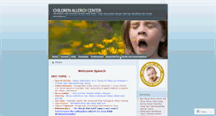 Desktop Screenshot of childrenallergyclinic.wordpress.com