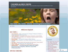 Tablet Screenshot of childrenallergyclinic.wordpress.com