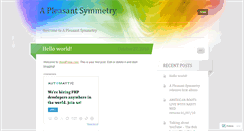 Desktop Screenshot of apleasantsymmetry.wordpress.com