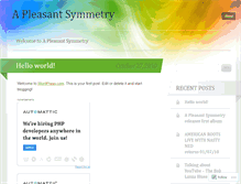 Tablet Screenshot of apleasantsymmetry.wordpress.com