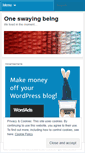 Mobile Screenshot of oneswayingbeing.wordpress.com