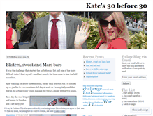 Tablet Screenshot of kates30before30.wordpress.com