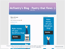 Tablet Screenshot of mcfloetry.wordpress.com