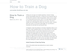 Tablet Screenshot of howtrainadog.wordpress.com