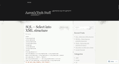 Desktop Screenshot of aarontechstuff.wordpress.com