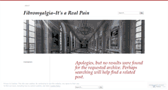 Desktop Screenshot of itsarealpain.wordpress.com