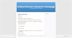 Desktop Screenshot of hollandpartners.wordpress.com