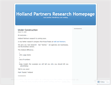 Tablet Screenshot of hollandpartners.wordpress.com