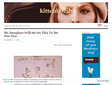 Tablet Screenshot of kittenbomb.wordpress.com