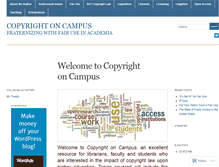 Tablet Screenshot of campuscopyright.wordpress.com