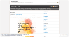 Desktop Screenshot of jezykizpasja.wordpress.com