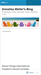 Mobile Screenshot of annalisaweller.wordpress.com