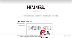 Desktop Screenshot of healness.wordpress.com