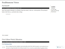 Tablet Screenshot of paulsimmons.wordpress.com