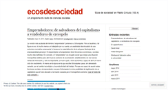 Desktop Screenshot of ecosdesociedad.wordpress.com