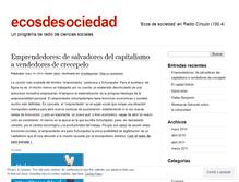 Tablet Screenshot of ecosdesociedad.wordpress.com