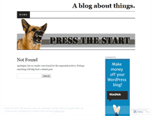 Tablet Screenshot of pressthestart.wordpress.com