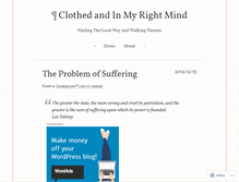Tablet Screenshot of clothedandinmyrightmind.wordpress.com