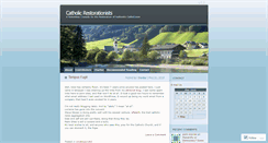 Desktop Screenshot of catholicrestorationists.wordpress.com