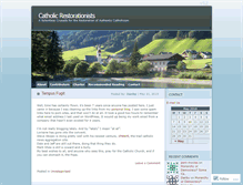 Tablet Screenshot of catholicrestorationists.wordpress.com
