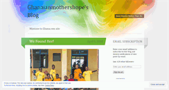 Desktop Screenshot of ghanaianmothershope.wordpress.com