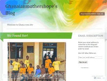 Tablet Screenshot of ghanaianmothershope.wordpress.com