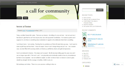 Desktop Screenshot of callforcommunity.wordpress.com
