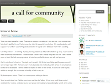 Tablet Screenshot of callforcommunity.wordpress.com