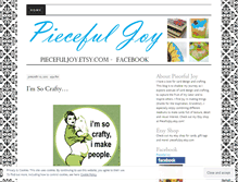 Tablet Screenshot of piecefuljoy.wordpress.com