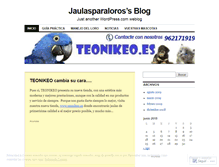 Tablet Screenshot of jaulasparaloros.wordpress.com