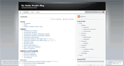 Desktop Screenshot of mymathsworld.wordpress.com
