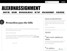 Tablet Screenshot of alexonassignment.wordpress.com