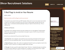 Tablet Screenshot of dhruvrecruitments.wordpress.com