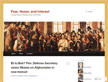 Tablet Screenshot of fearhonorinterest.wordpress.com