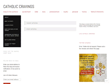 Tablet Screenshot of catholiccravings.wordpress.com