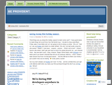 Tablet Screenshot of beprovident.wordpress.com