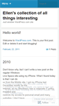 Mobile Screenshot of ellenisbest.wordpress.com