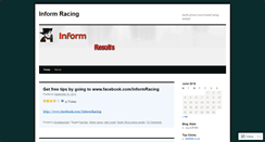 Desktop Screenshot of informracing.wordpress.com