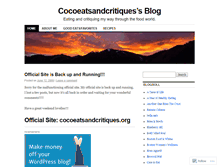 Tablet Screenshot of cocoeatsandcritiques.wordpress.com