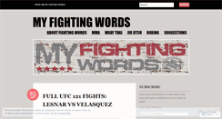 Desktop Screenshot of myfightingwords.wordpress.com