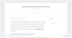 Desktop Screenshot of fifa15hackultimateteam.wordpress.com