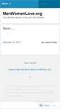 Mobile Screenshot of menwomenlove.wordpress.com