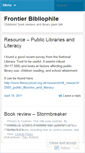 Mobile Screenshot of frontierbibliophile.wordpress.com