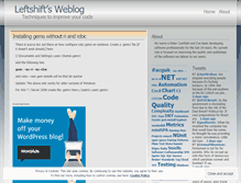 Tablet Screenshot of leftshift.wordpress.com