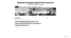 Desktop Screenshot of conventionagainstfeesandcuts.wordpress.com