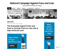 Tablet Screenshot of conventionagainstfeesandcuts.wordpress.com