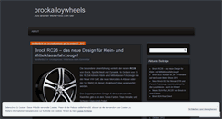 Desktop Screenshot of brockalloywheels.wordpress.com